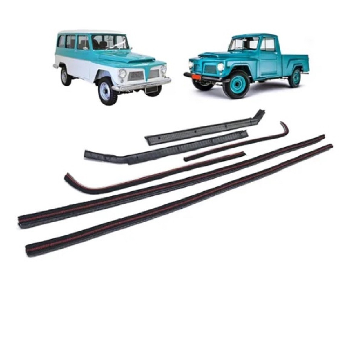 CANALETA E PESTANA DAS PORTAS DIANTEIRAS RURAL / F75 WILLYS