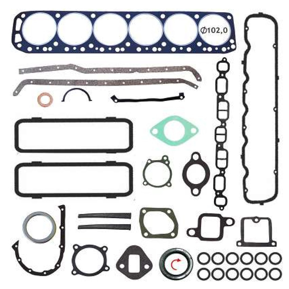 JG JUNTA DO MOTOR OPALA 6CC C10/20 BASTOS COM RETENTOR MOTOR 250 - ÁLCOOL OU GASOLINA