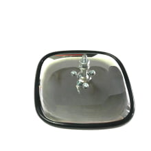 ESPELHO RETROVISOR QUADRADO UNIVERSAL JEEP RURAL F75 KOMBI - CROMADO