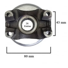 FLANGE CARDAN JEEP RURAL E F75 WILLYS 26 ESTRIAS - FLANGE DO DIFERENCIAL WILLYS