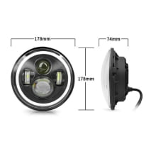 FAROL UNIVERSAL LED 7 POLEGADAS 180MM REDONDO - PAR