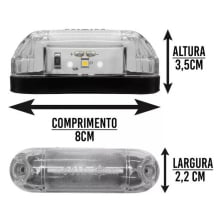 KIT REBOQUE COM LANTERNA TRASEIRA CANOINHA TOMADA FAIXA REFLECTIVA E LANTERNA DE PLACA C/ LÂMPADA