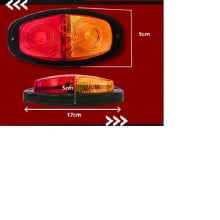 LANTERNA TRASEIRA UNIVERSAL CANOINHA BICOLOR LED - 1 PEÇA